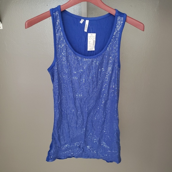 Maurices Tops - Blue sequins fashion tank top size small juniors